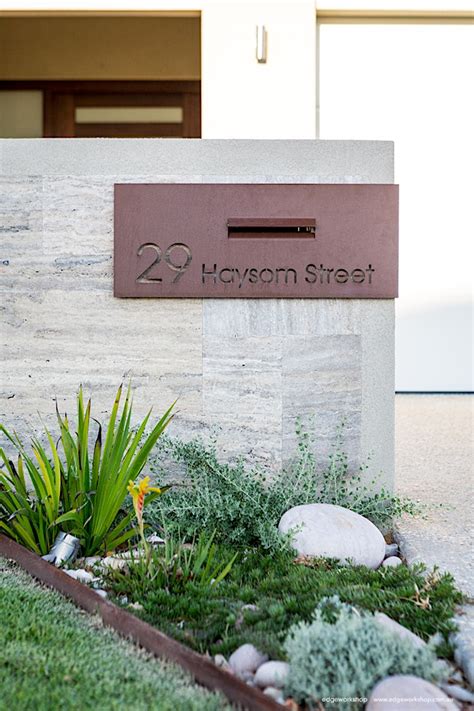 corten steel letter box|letterbox plates and plaques.